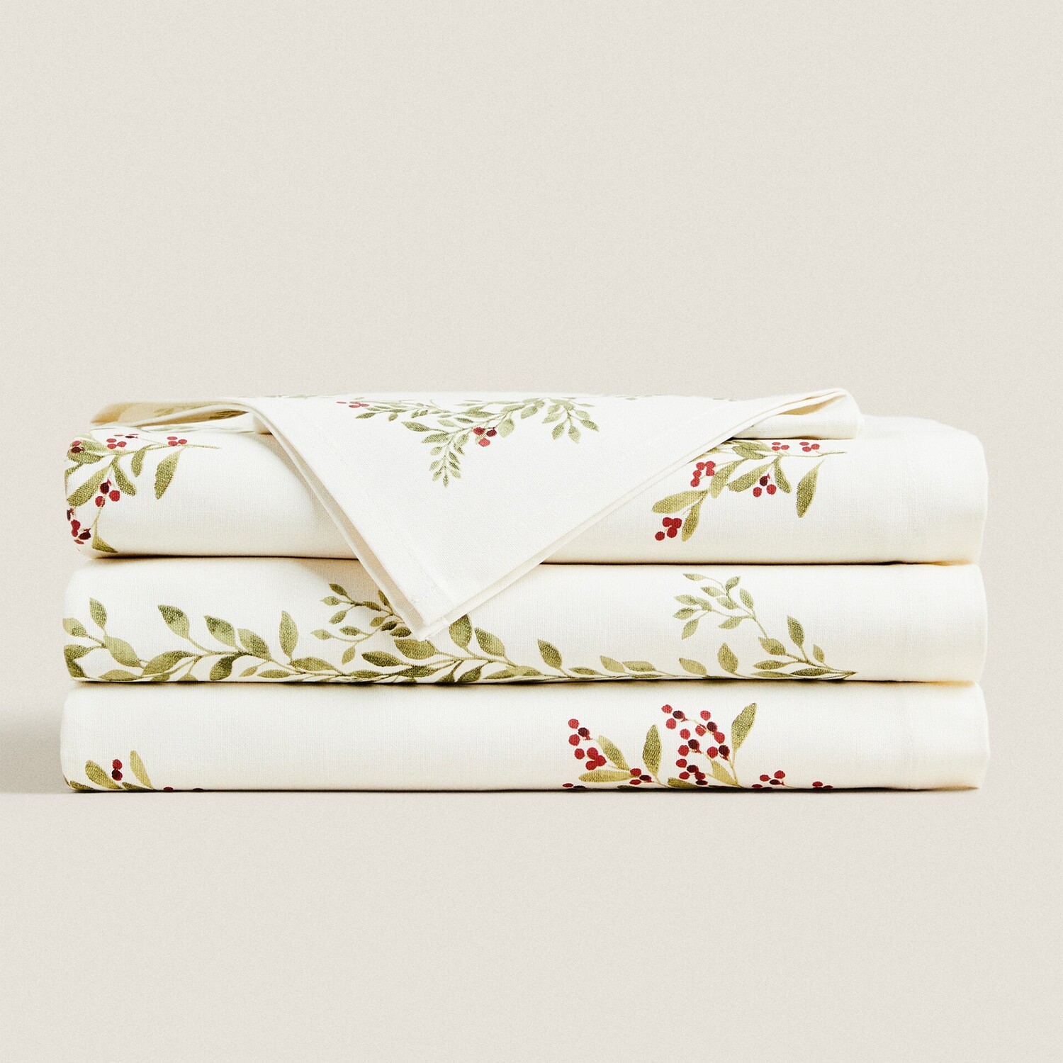 

Скатерть Zara Home Cotton Christmas Branch, белый