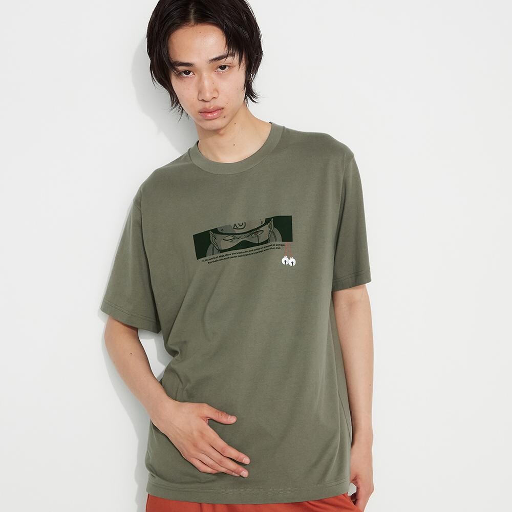 

Футболка Uniqlo UT Naruto Kakashi, оливковый, Зеленый