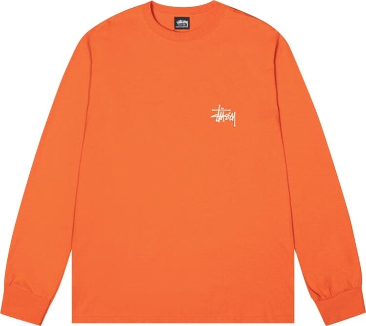 

Лонгслив Stussy Basic Long-Sleeve Tee 'Coral', оранжевый