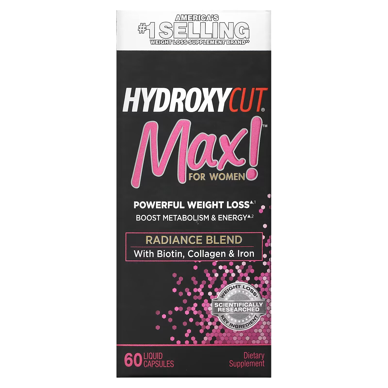 Hydroxycut, Max! для женщин, 60 быстрорастворимых капсул с жидкостью hydroxycut black 60 капсул с жидкостью быстрого высвобождения