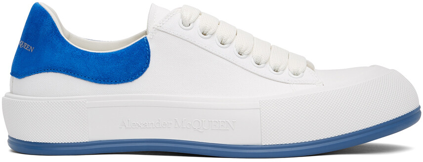 

Бело-синие кроссовки Deck Plimsoll Alexander McQueen