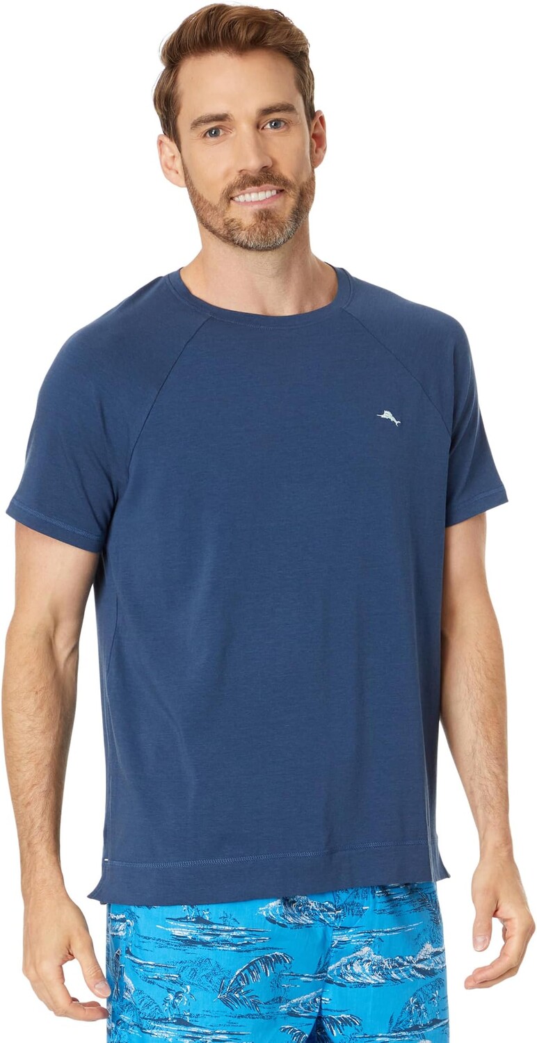 

Вязаный топ с короткими рукавами Tommy Bahama, цвет Insignia Blue