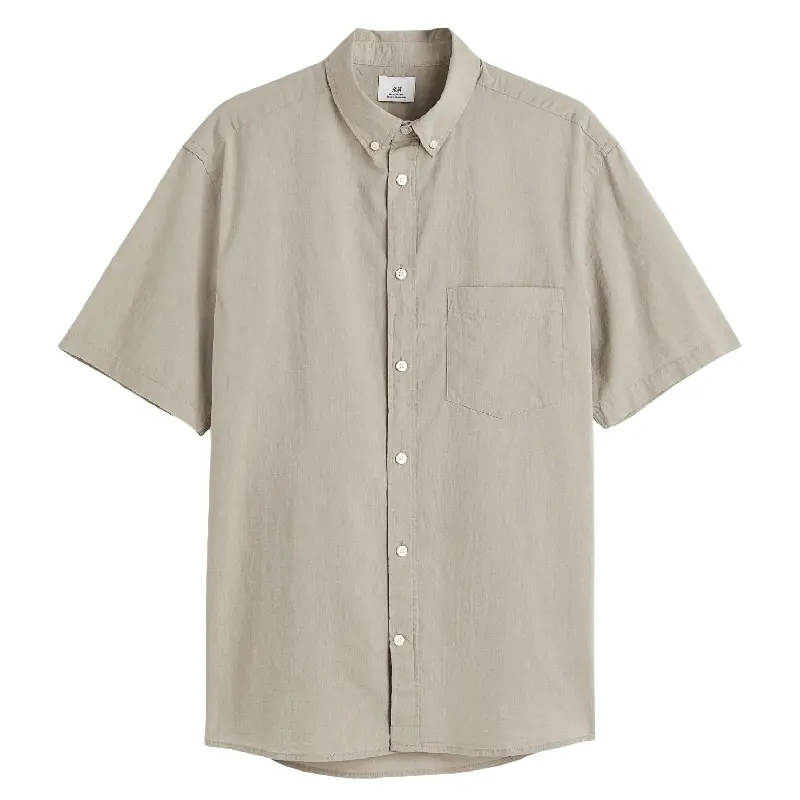 

Рубашка H&M Regular Fit, светлый хаки
