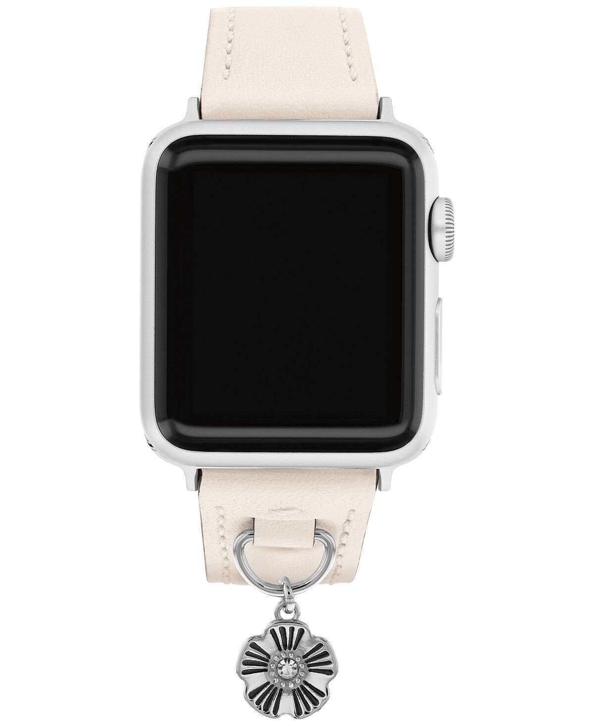 

Ремешок для часов apple watch из меловой кожи, 38/41 мм COACH, белый