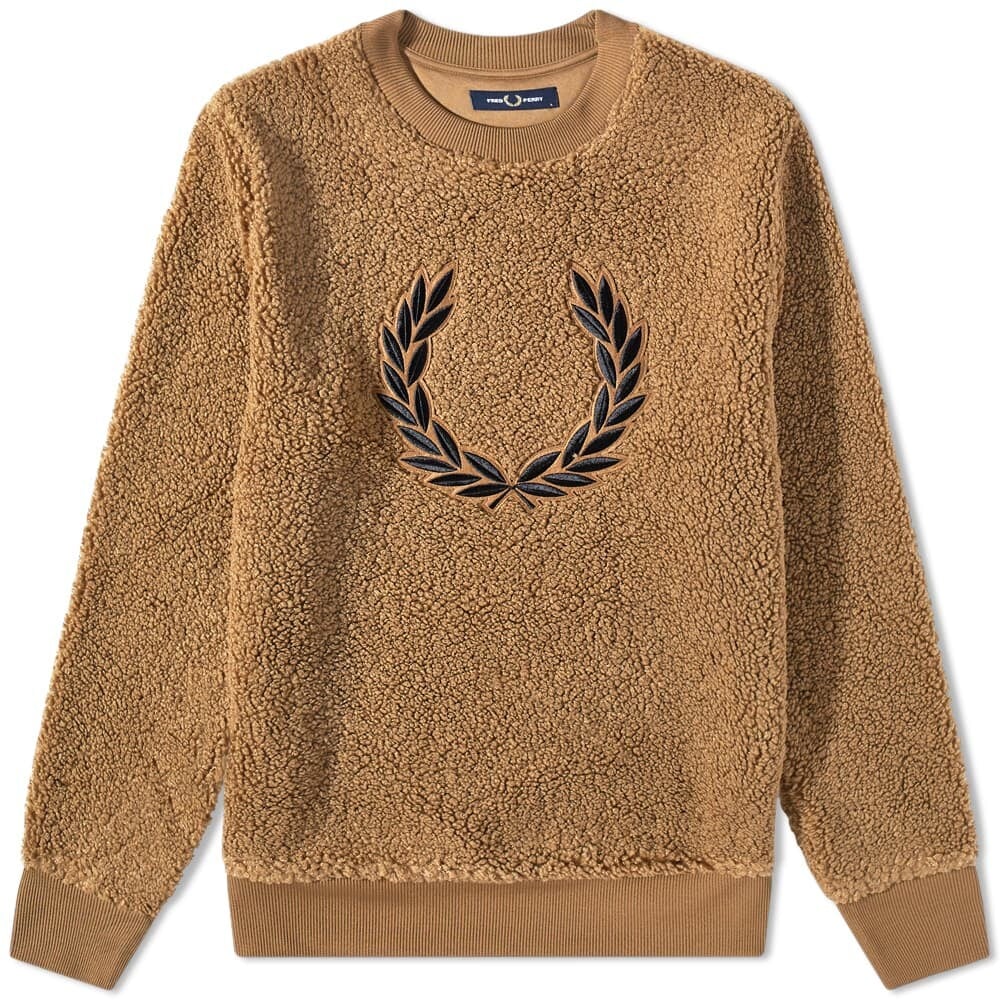 

Толстовка Fred Perry Authentic Borg Fleece Crew Sweat, Коричневый