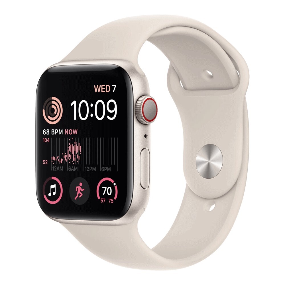 

Умные часы Apple Watch Series SE Gen 2 (GPS + Cellular), 44 мм, сияющая звезда, Серебристый