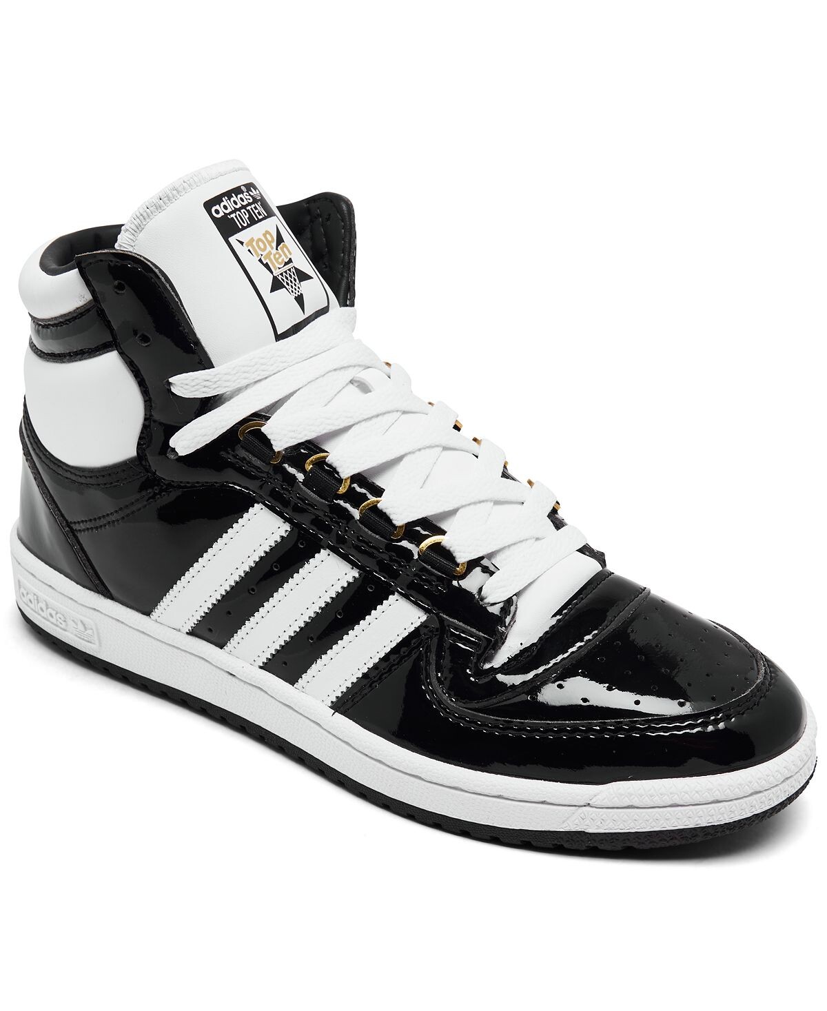

Мужские повседневные кроссовки top ten rb от finish line adidas, черно-белый