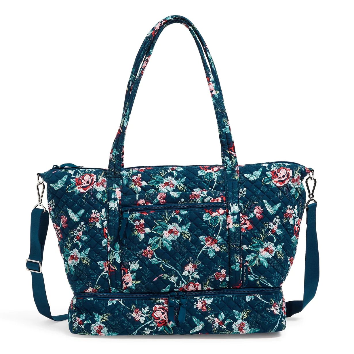 

Сумка дорожная Vera Bradley Cotton Deluxe Women's, темно-бирюзовый/красный