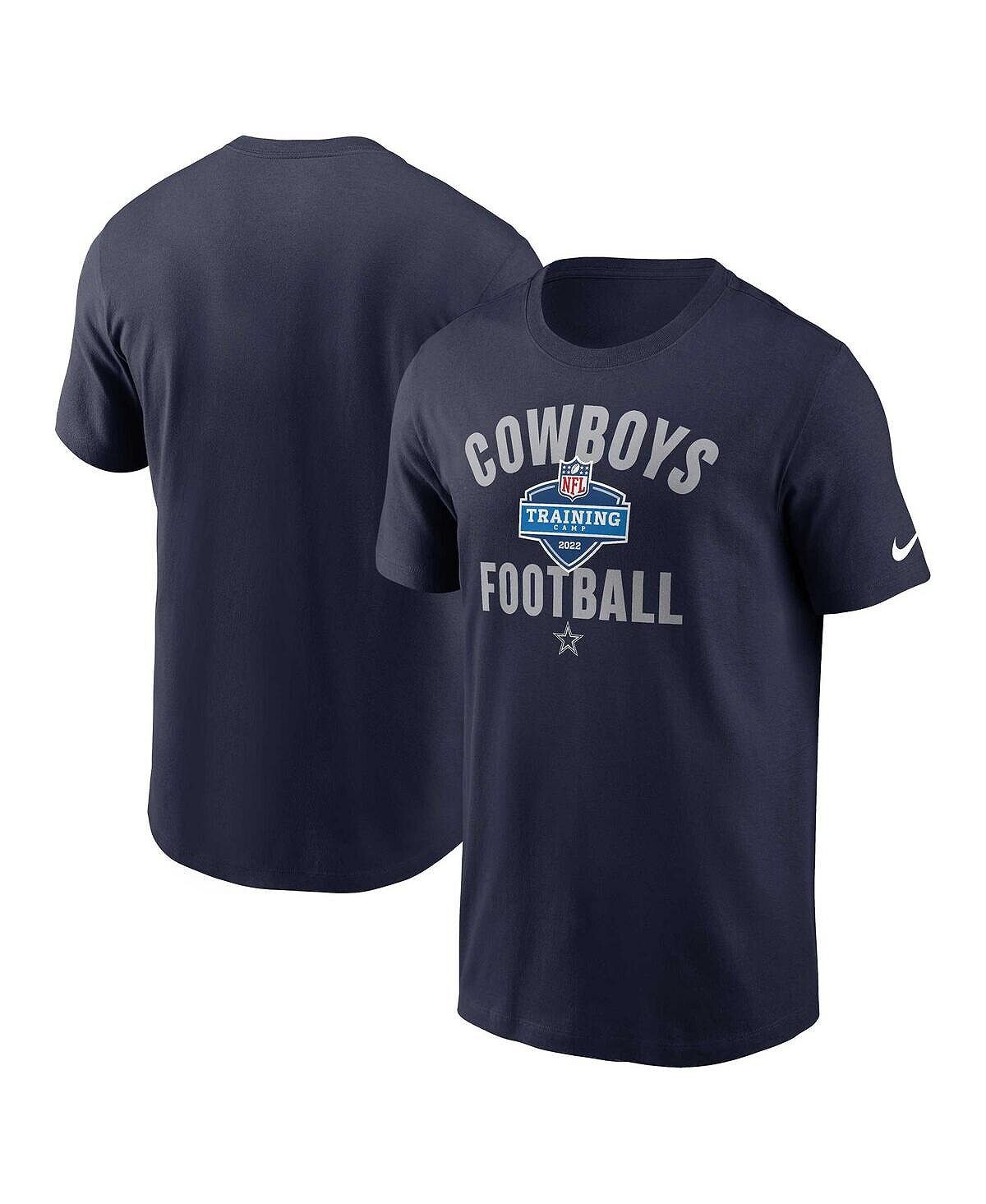 

Мужская темно-синяя футболка dallas cowboys 2022 training camp athletic Nike, синий