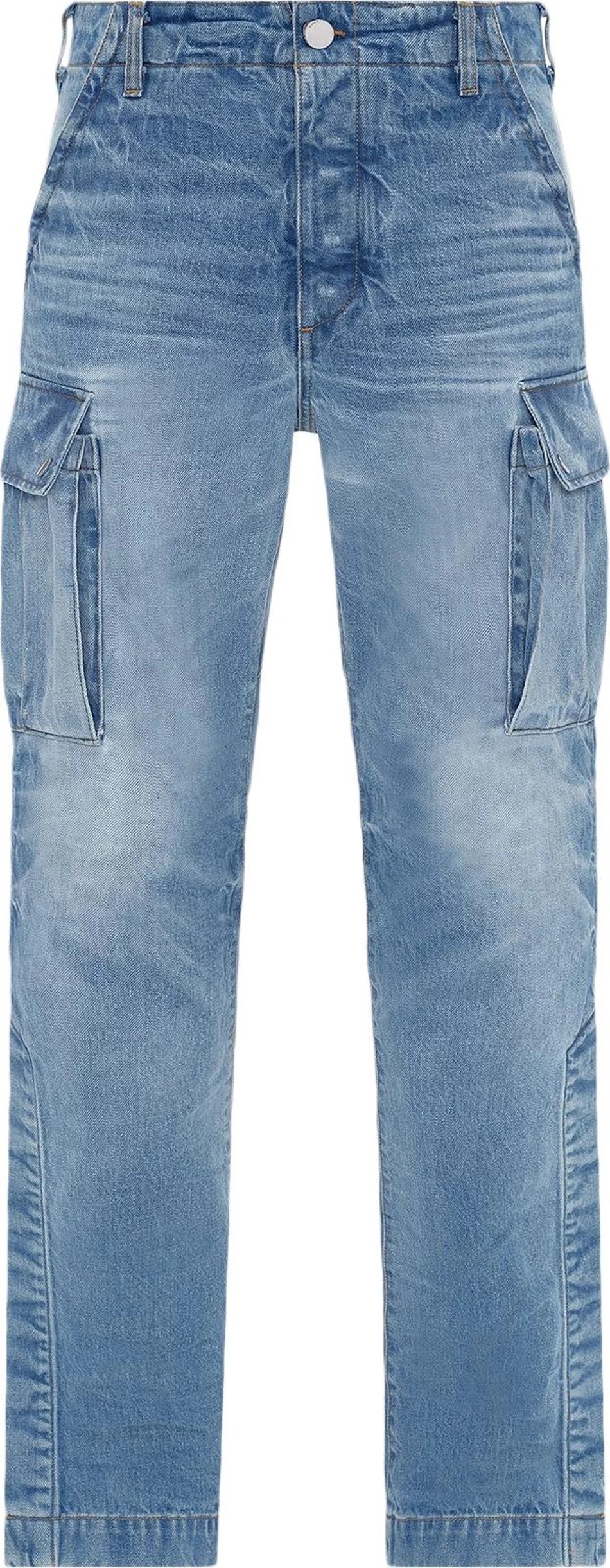 Джинсы Amiri M65 Cargo Kick Flare, синий 2022 джинсы для мужчин и женщин мужские винтажные джинсы с вышивкой джинсы мешковатые джинсы с карманами джинсы с пуговицами джинсовые брю