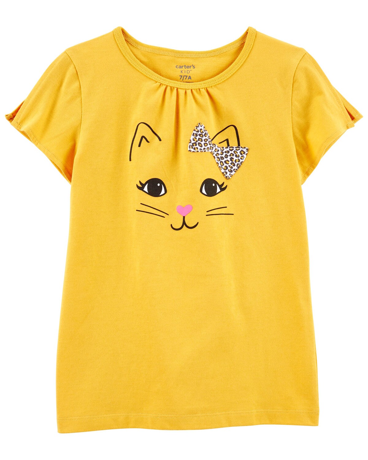 

Футболка Kid Cat с бантом из джерси Carter's, желтый