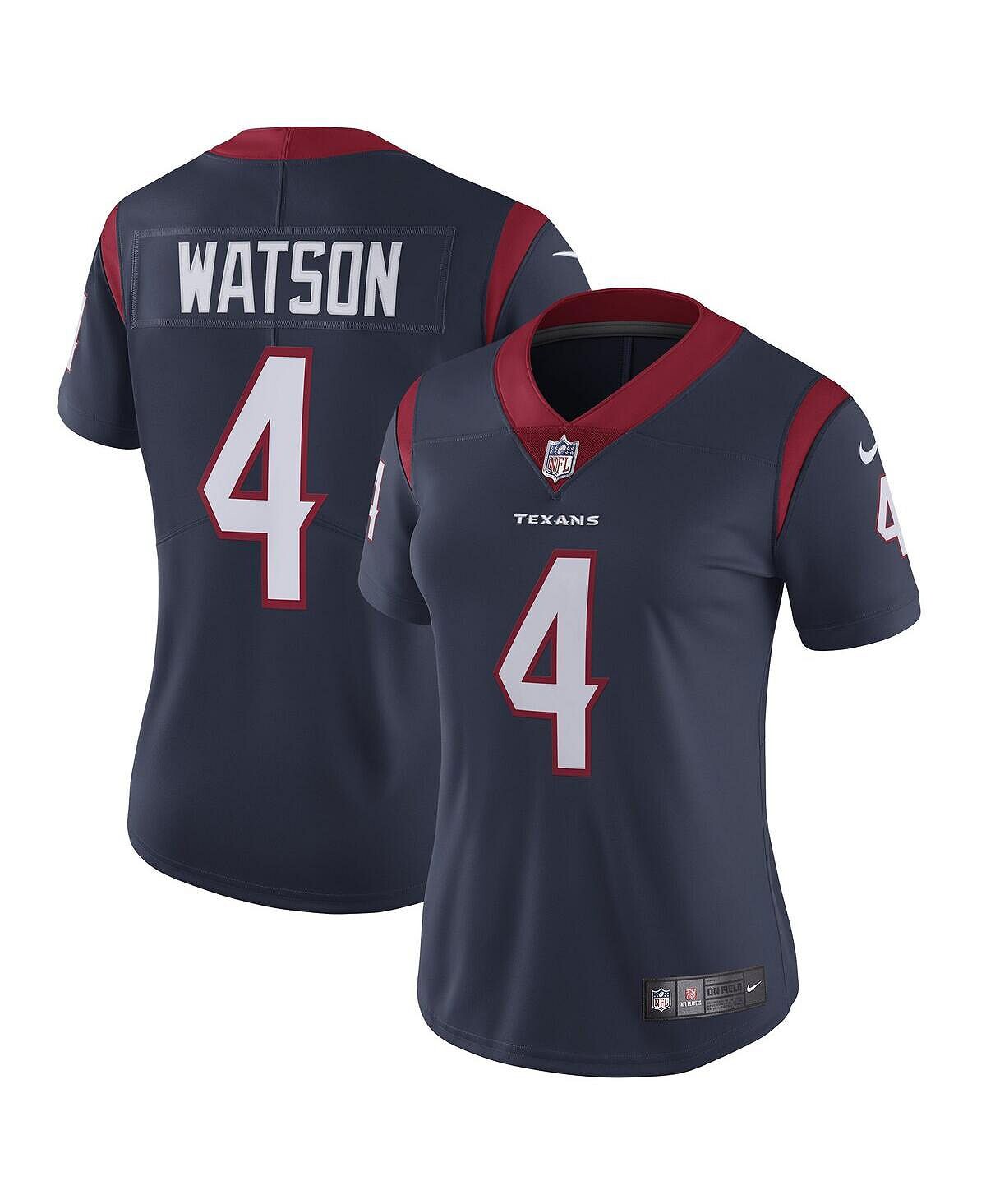 

Женская футболка deshaun watson navy houston texans vapor untouchable limited limited jersey Nike, синий
