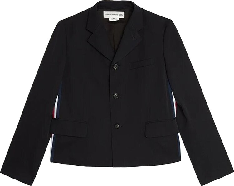

Блейзер Comme des Garçons Girl Gabardine Stripe Tape Blazer Navy, синий
