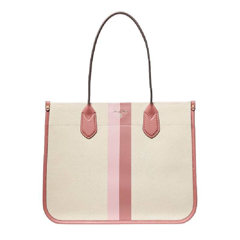 

Сумка Michael Michael Kors Heidi Large Stripe Canvas, розовый/бежевый