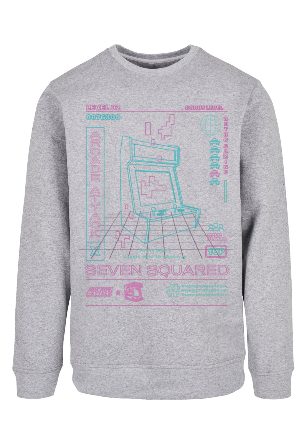 

Пуловер F4NT4STIC Sweatshirt Retro Gaming Arcade Attack, цвет grau meliert