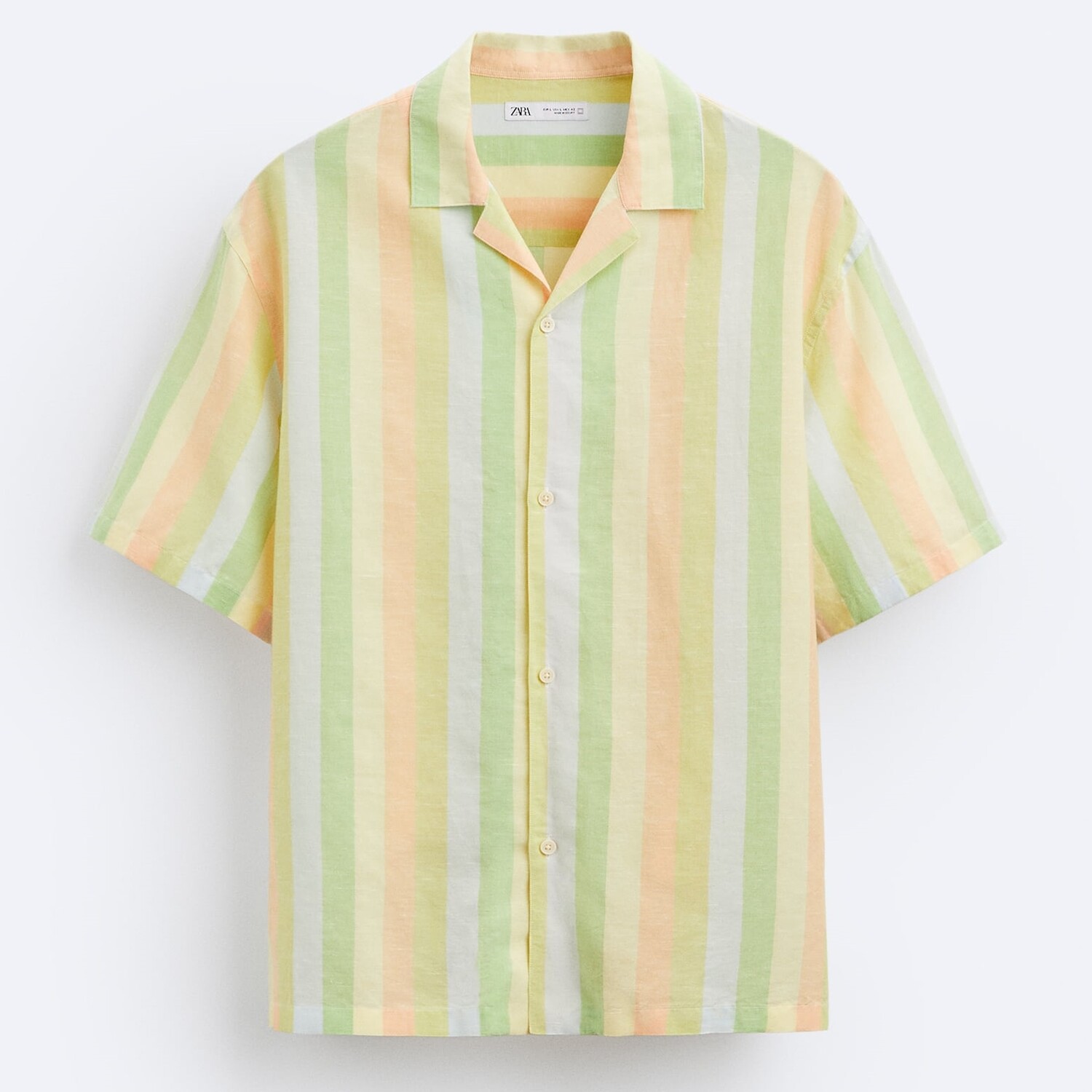 

Рубашка Zara Striped, желтый/зеленый