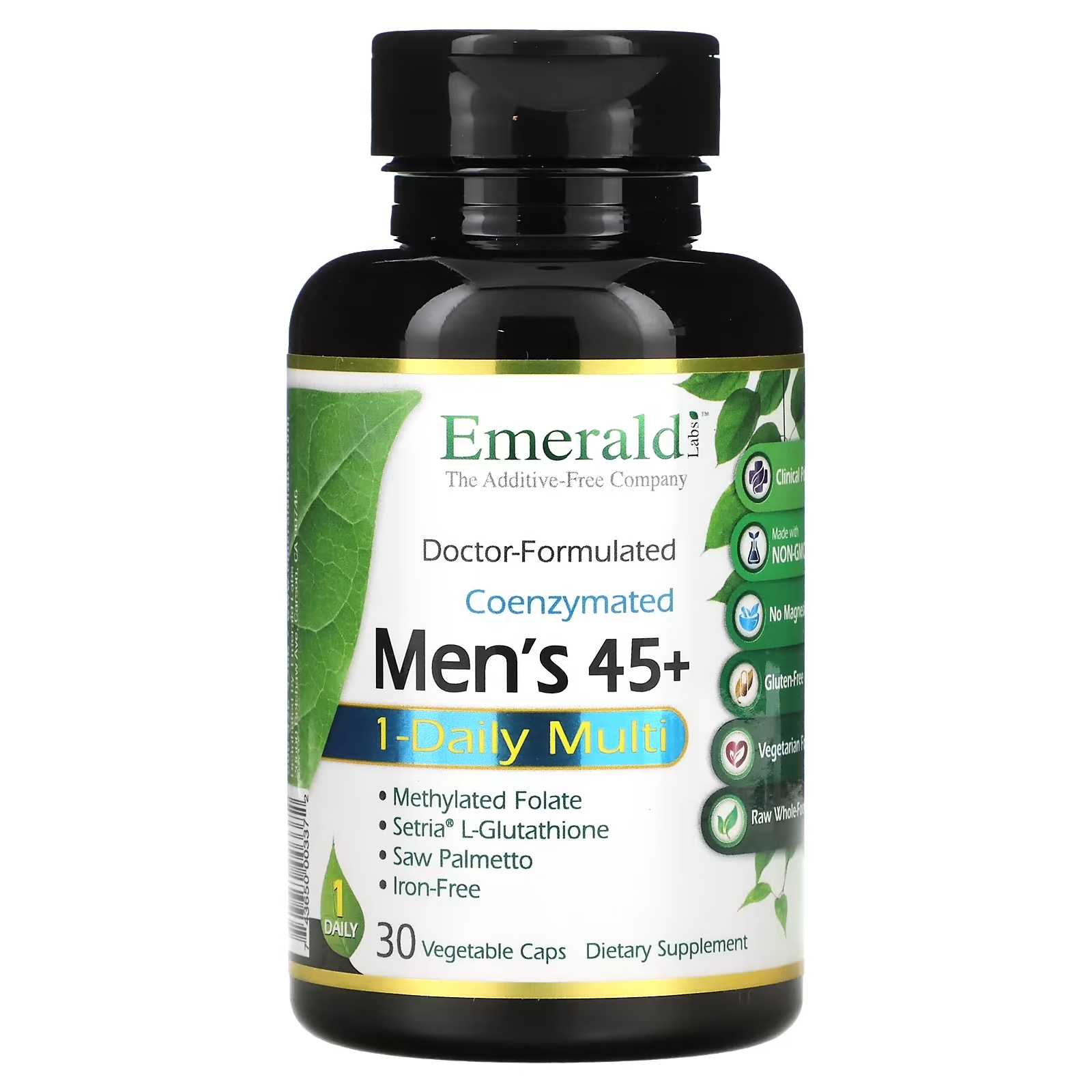 Мультивитаминный Комплекс для Мужчин от 45 лет Emerald Laboratories, 30 вегетарианских капсул мультивитаминный комплекс для женщин от 45 лет emerald laboratories 60 вегетарианских капсул