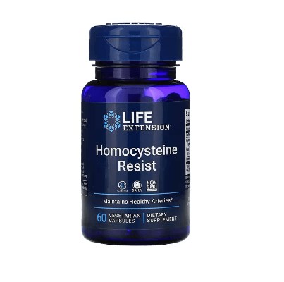 Комплекс витаминов В Homocysteine ​​Resist 60 капсул Life Extension life extension комплекс нейтрализующий вредное воздействие алкоголя 60 капсул