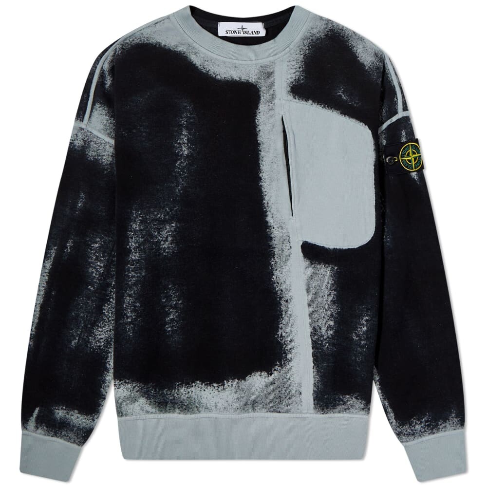 

Толстовка Stone Island Hand Sprayed Crew Neck Sweat, Черный