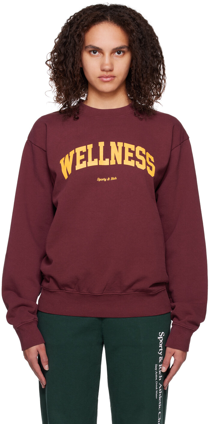 

Бордовая толстовка Wellness Sporty & Rich