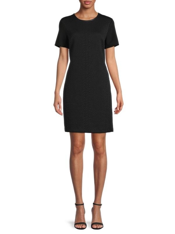 

Платье-футляр Dkny с текстурой животных, черный
