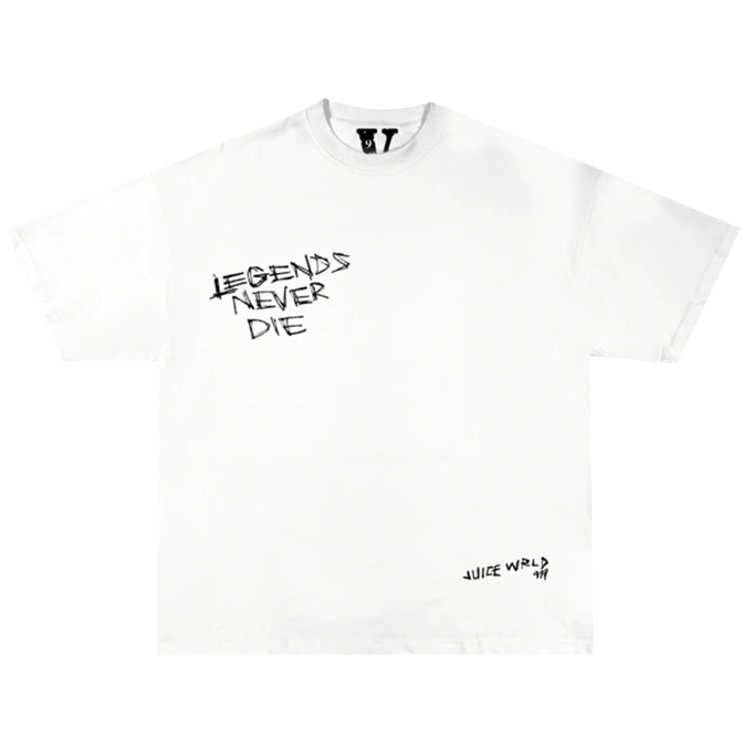 Футболка Vlone x Juice WRLD Legends Never Die T-Shirt 'White', белый футболка с короткими рукавами vlone x juice wrld 999 синяя
