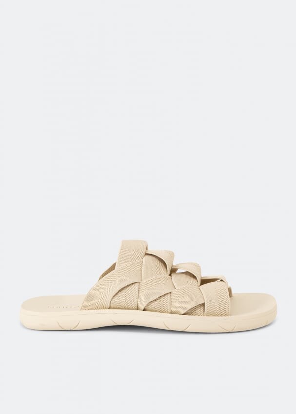 

Сандалии BOTTEGA VENETA Intrecciato fabric sandals, бежевый