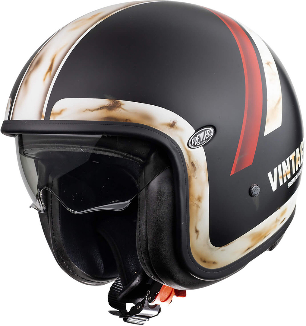 мотоциклетный шлем на все лицо быстро нео яркий черный шлем для езды на мотоцикле гоночный мотоциклетный шлем Шлем мотоциклетный Premier Vintage DO 92 O.S. BM, черный