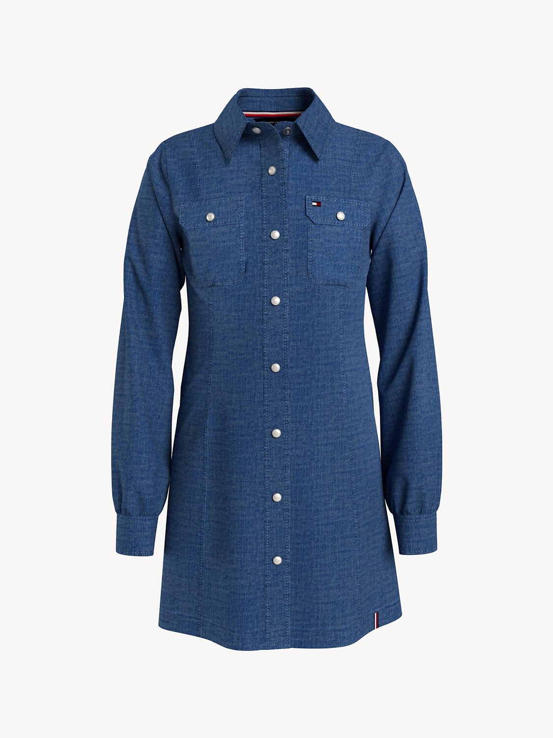 

Детское платье из джинсовой рубашки Tommy Hilfiger, темная стирка