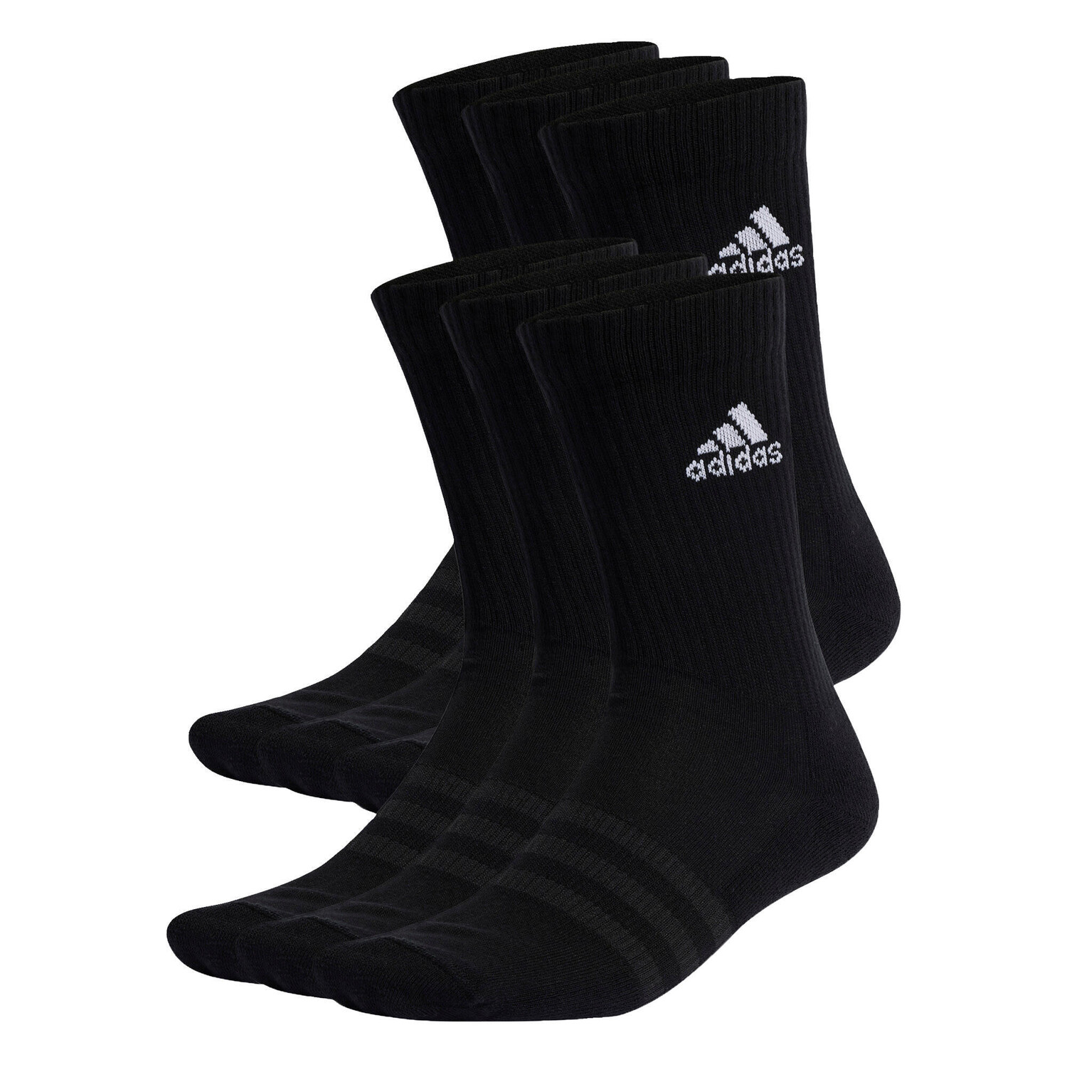 

Мягкие спортивные носки для экипажа, 6 пар ADIDAS, черный/белый/белый