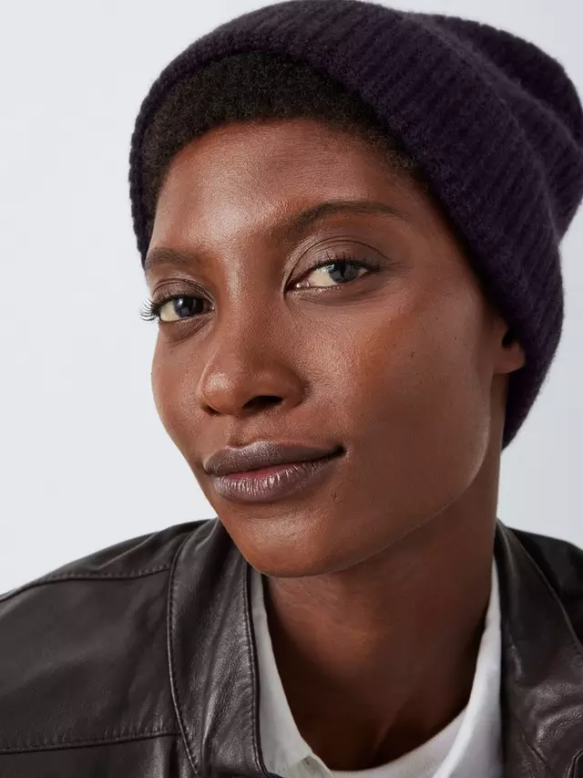 

Шапка John Lewis Cashmere Rib Knit, фиолетовый