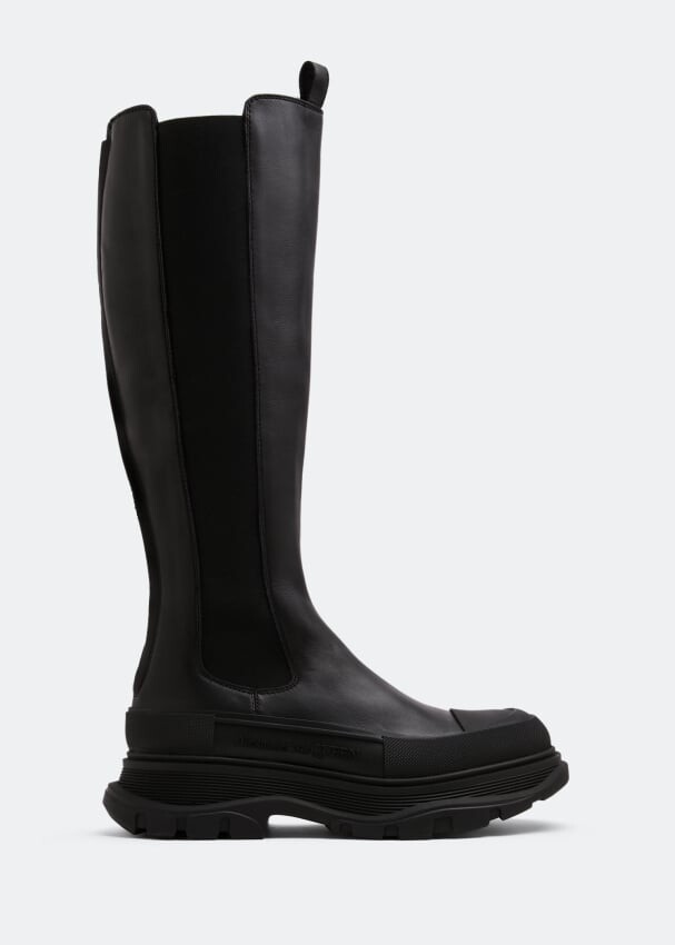 

Ботинки ALEXANDER MCQUEEN Tread Slick knee-high boots, черный