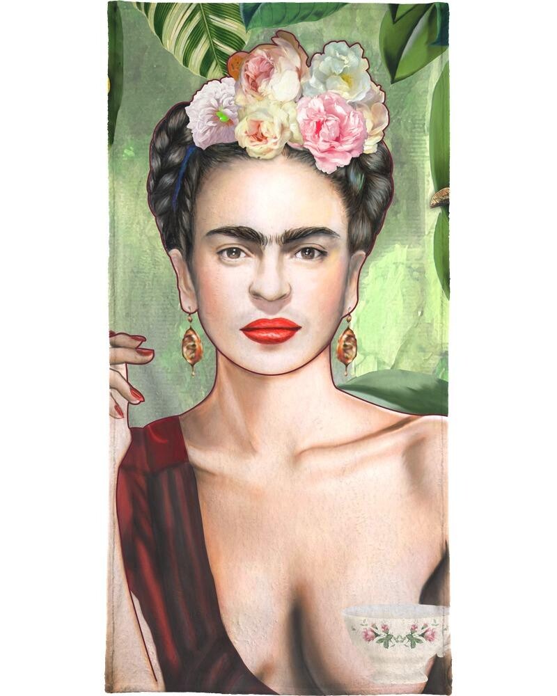 

Полотенце для ванной Juniqe Frida Con Amigos, цвет Grün & Rot