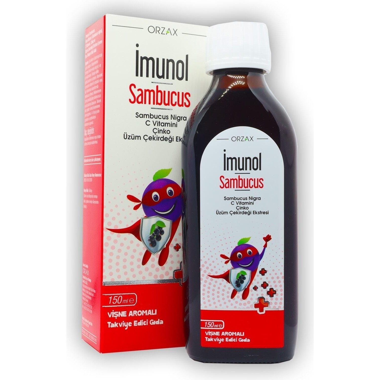 Пищевая добавка Orzax Ocean Imunol Sambucus Liquid Supplementary Food, 150 мл пищевая добавка redoxon для детей сироп imunol