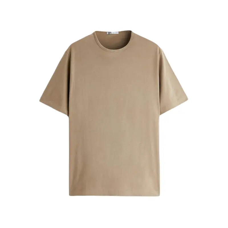 

Футболка ZARA Faded-effect, песочный