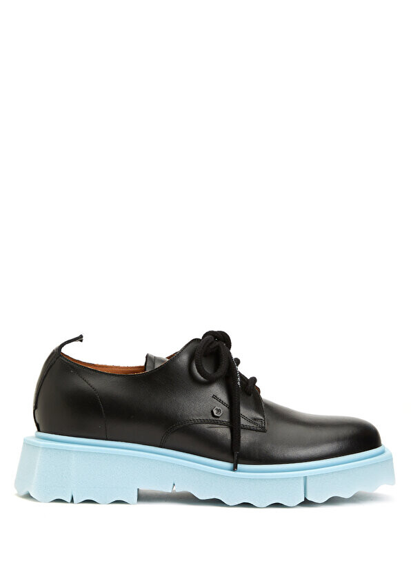 

Мужские кожаные туфли с черным и синим логотипом на подошве Off-White