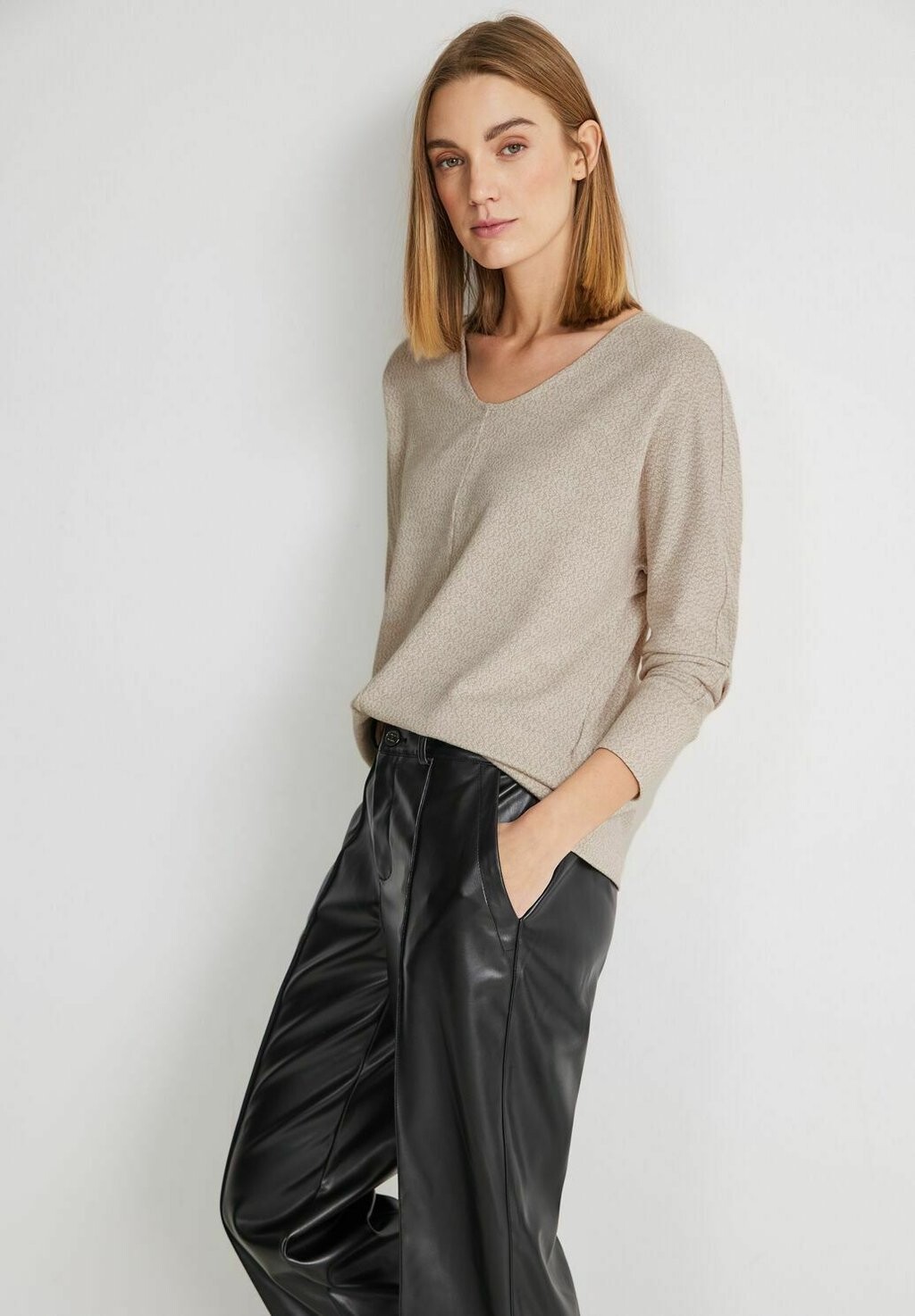 

Рубашка с длинным рукавом ZWEIFARBIGES Street One, цвет beige