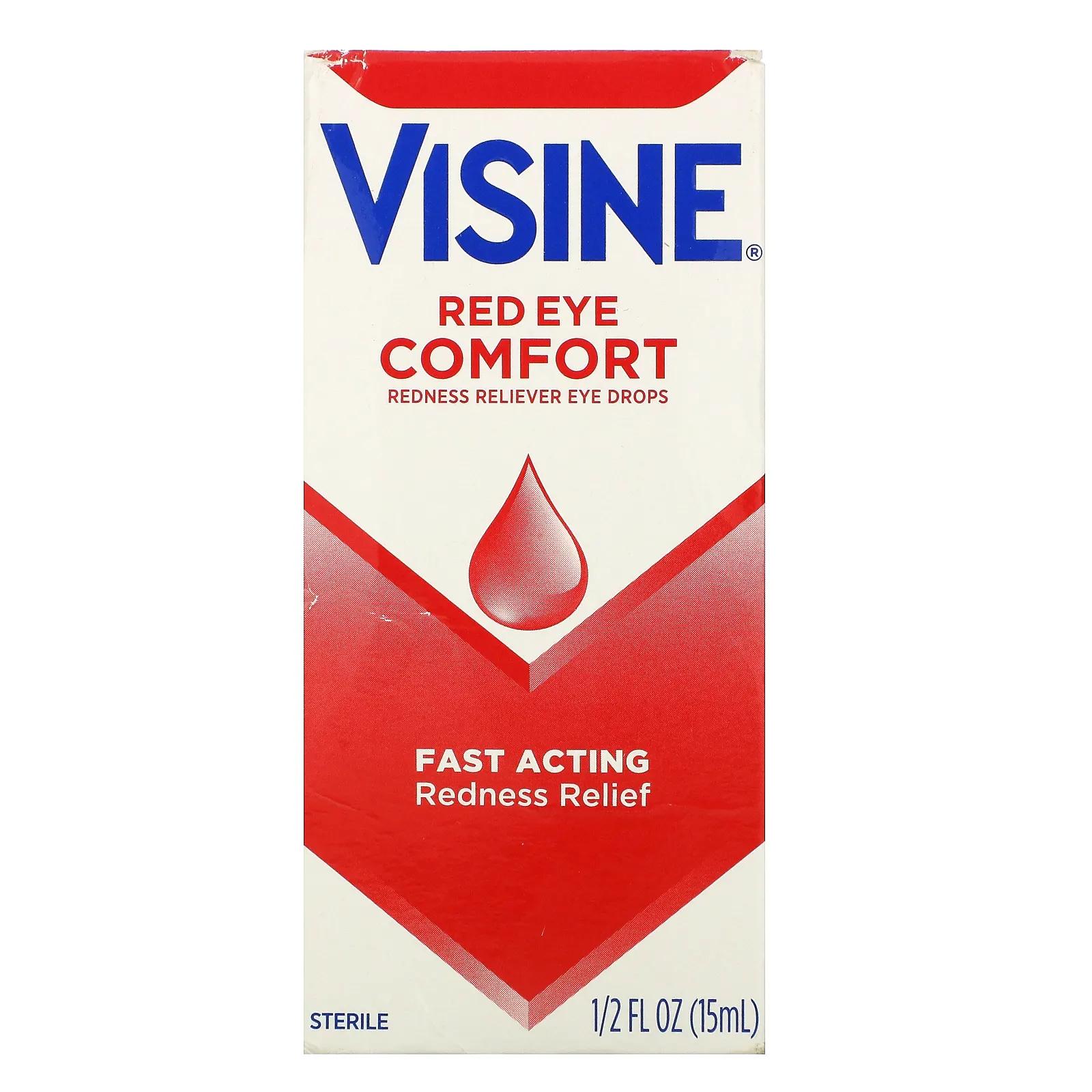 Visine Red Eye Comfort Redness Reliever Eye Drops 1/2 fl oz (15 ml)
