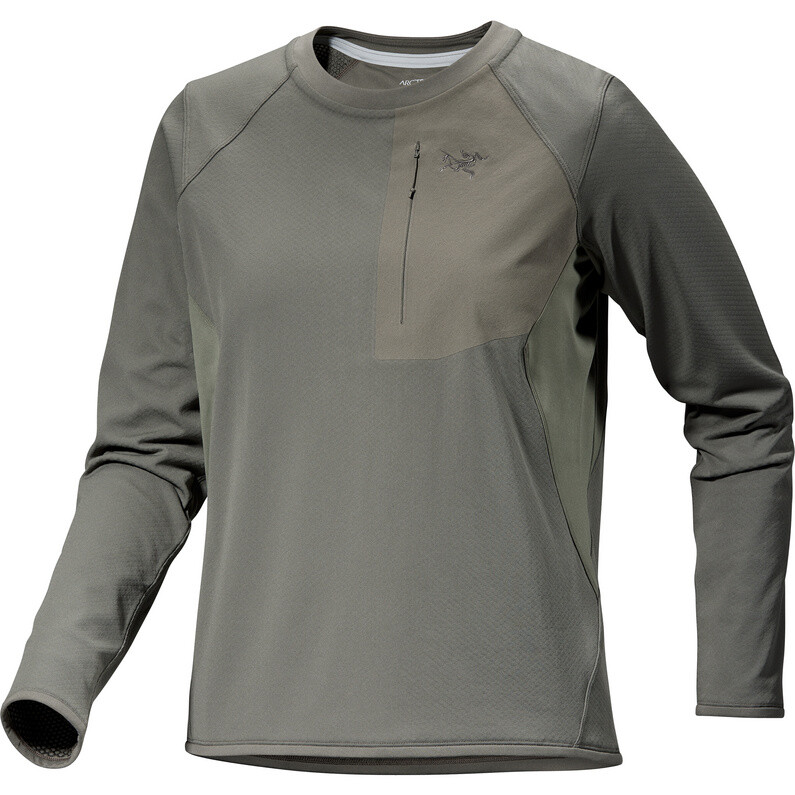 

Женская футболка Delta Crew с длинным рукавом Arcteryx, оливковый