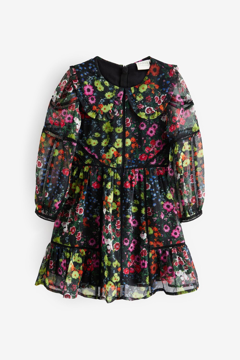 

Черное платье Ladder с цветочным мотивом Baker by Ted Baker, черный