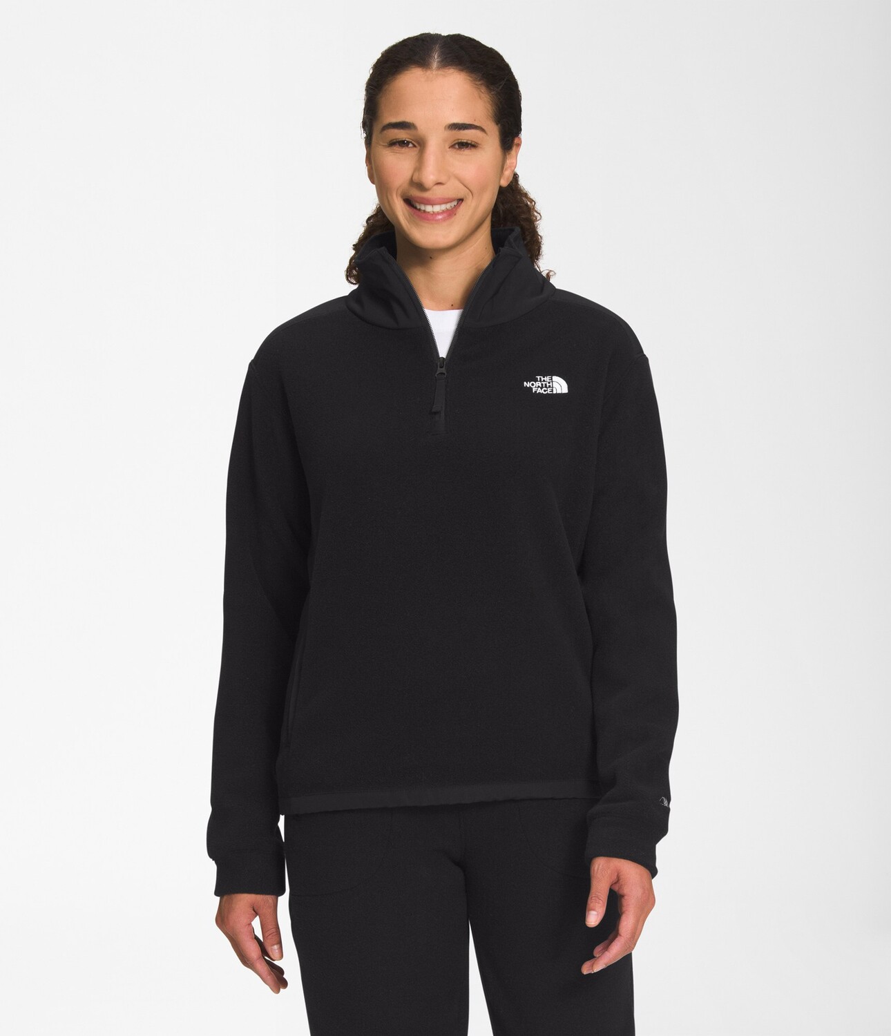 

Alpine Polartec 200 флисовый пуловер с молнией в четверть — женский The North Face, черный