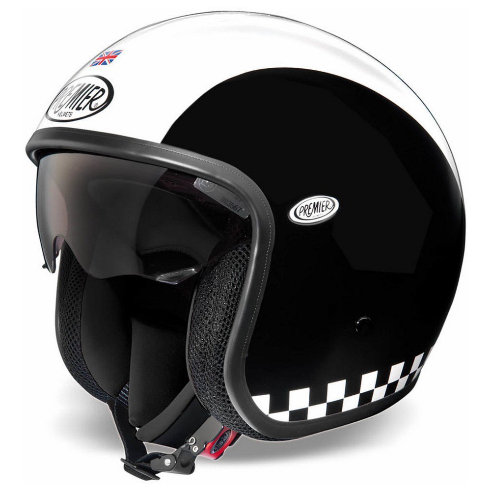 Открытый шлем Premier Helmets Vintage Evo Retro, черный