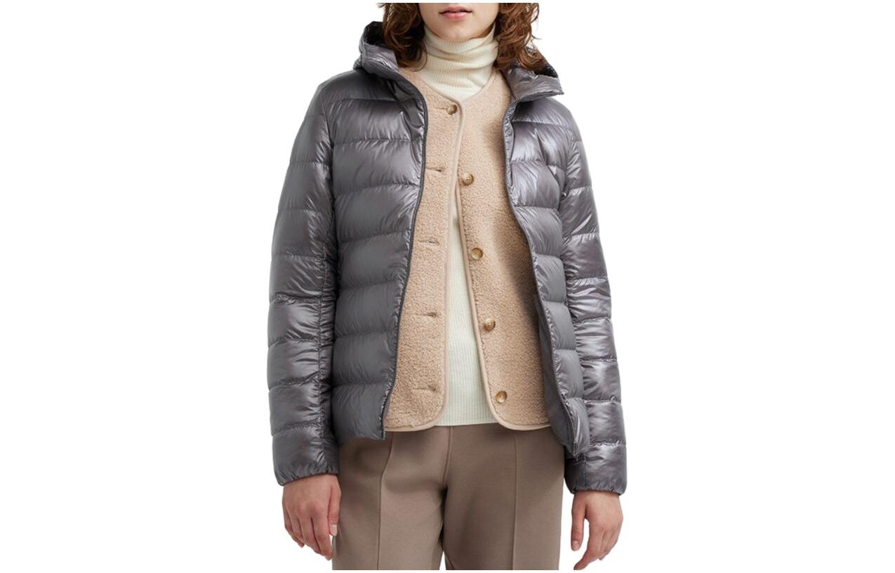 

Стеганая куртка женская свинцово-серая Uniqlo