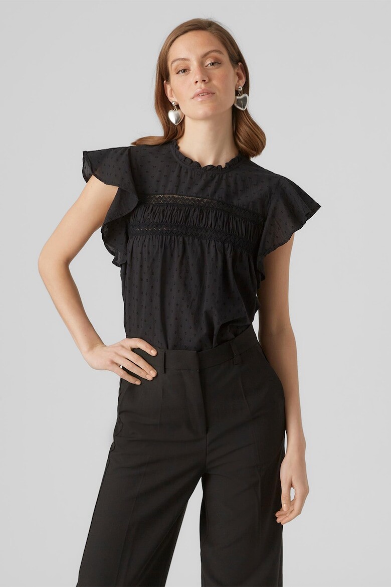 

Блузка с короткими рукавами Vero Moda, черный
