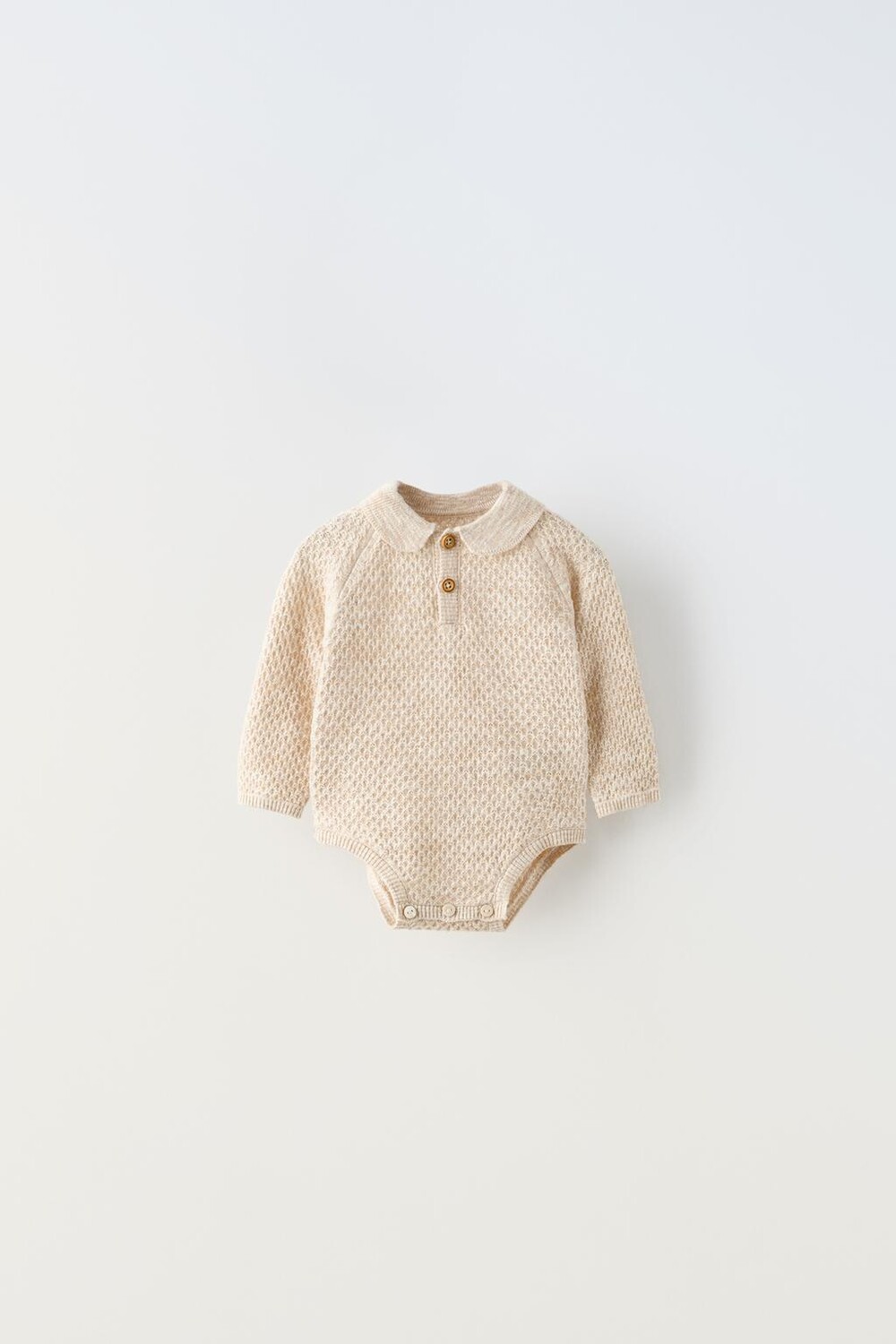 

Текстурированное трикотажное боди ZARA, песок/мергель
