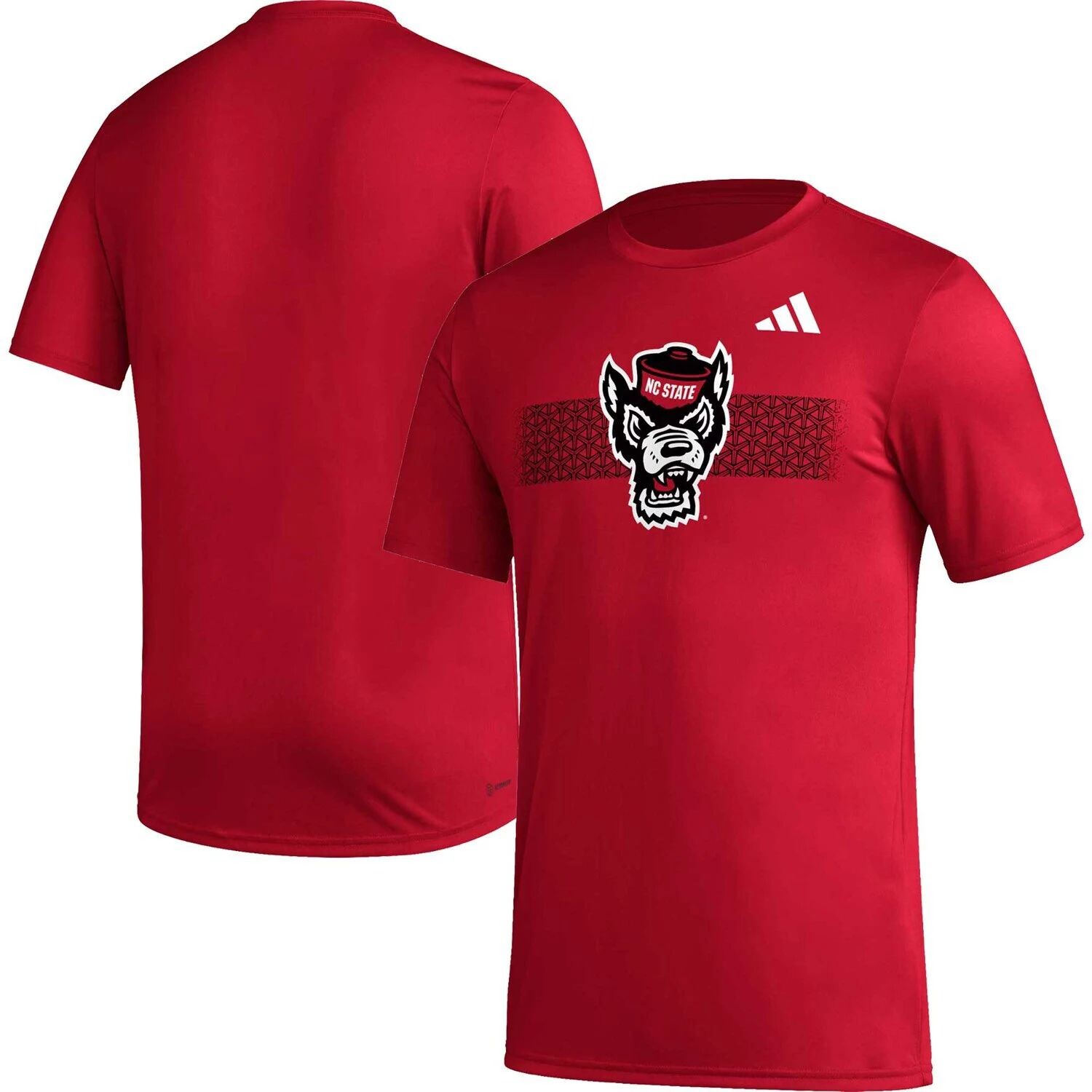 

Мужская красная футболка NC State Wolfpack Pregame AEROREADY adidas, Красный