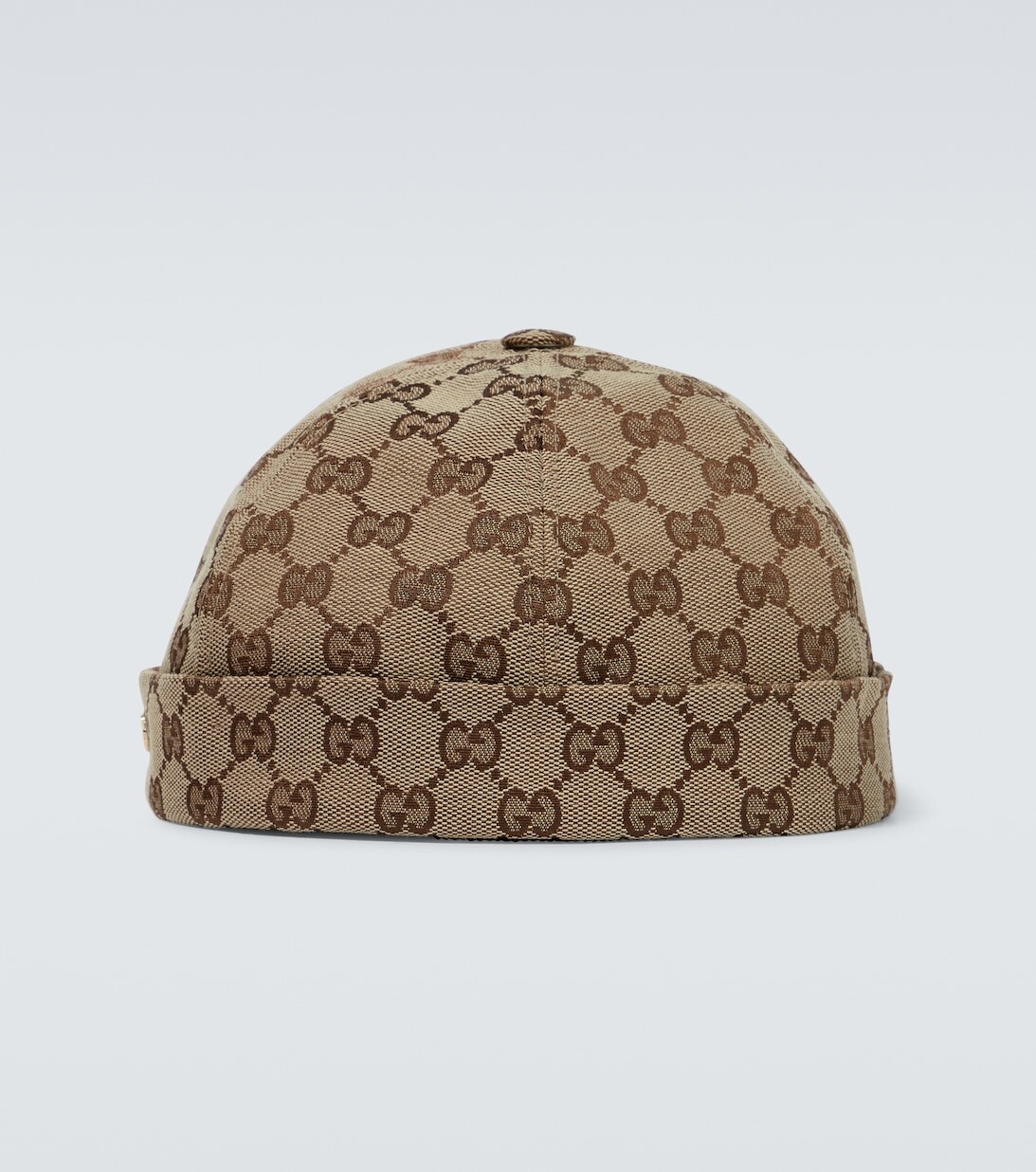 

Шапка-бини с узором GG Gucci, бежевый