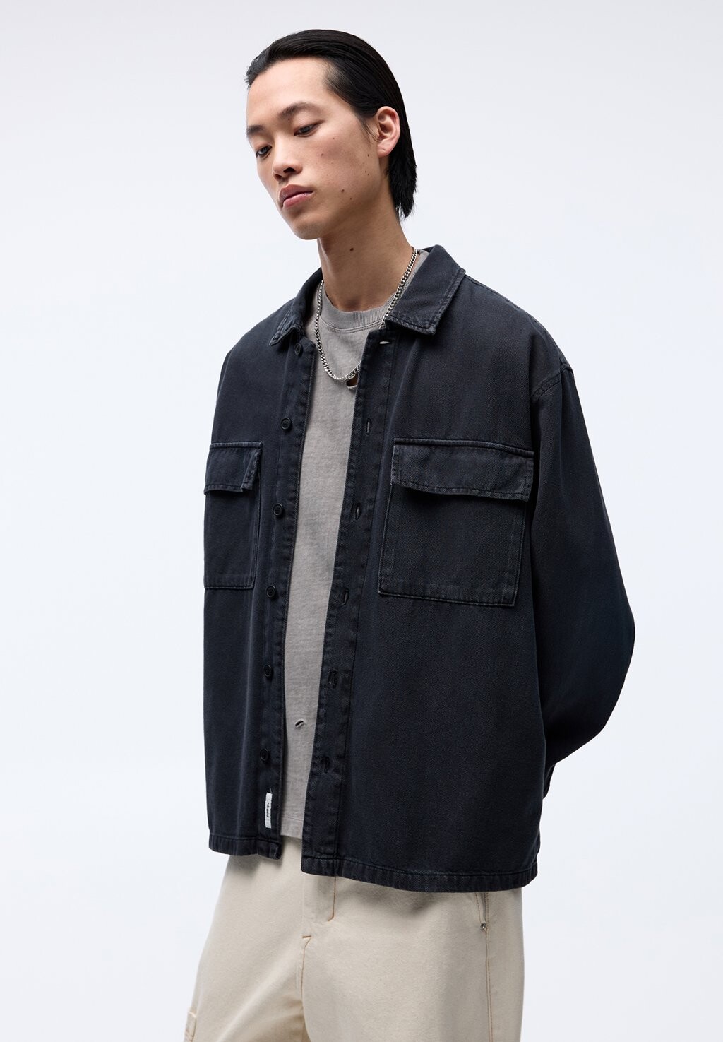 

Джинсовая куртка PULL&BEAR, цвет black