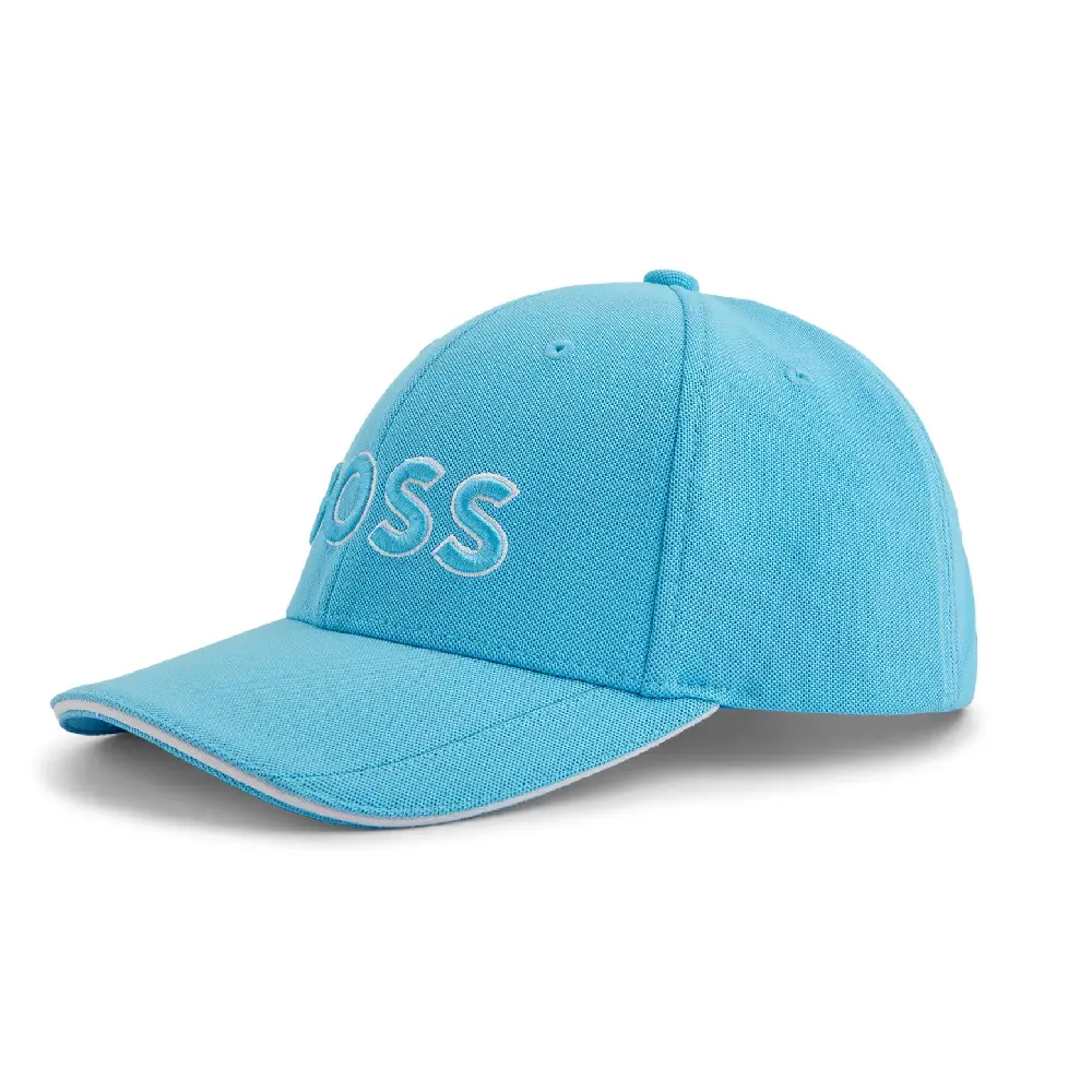 

Бейсболка Boss Piqué-mesh With 3d Embroidered Logo, голубой