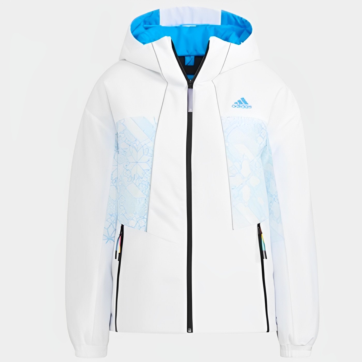 цена Куртка Adidas Pengyan Sports Equipment, белый/голубой/черный